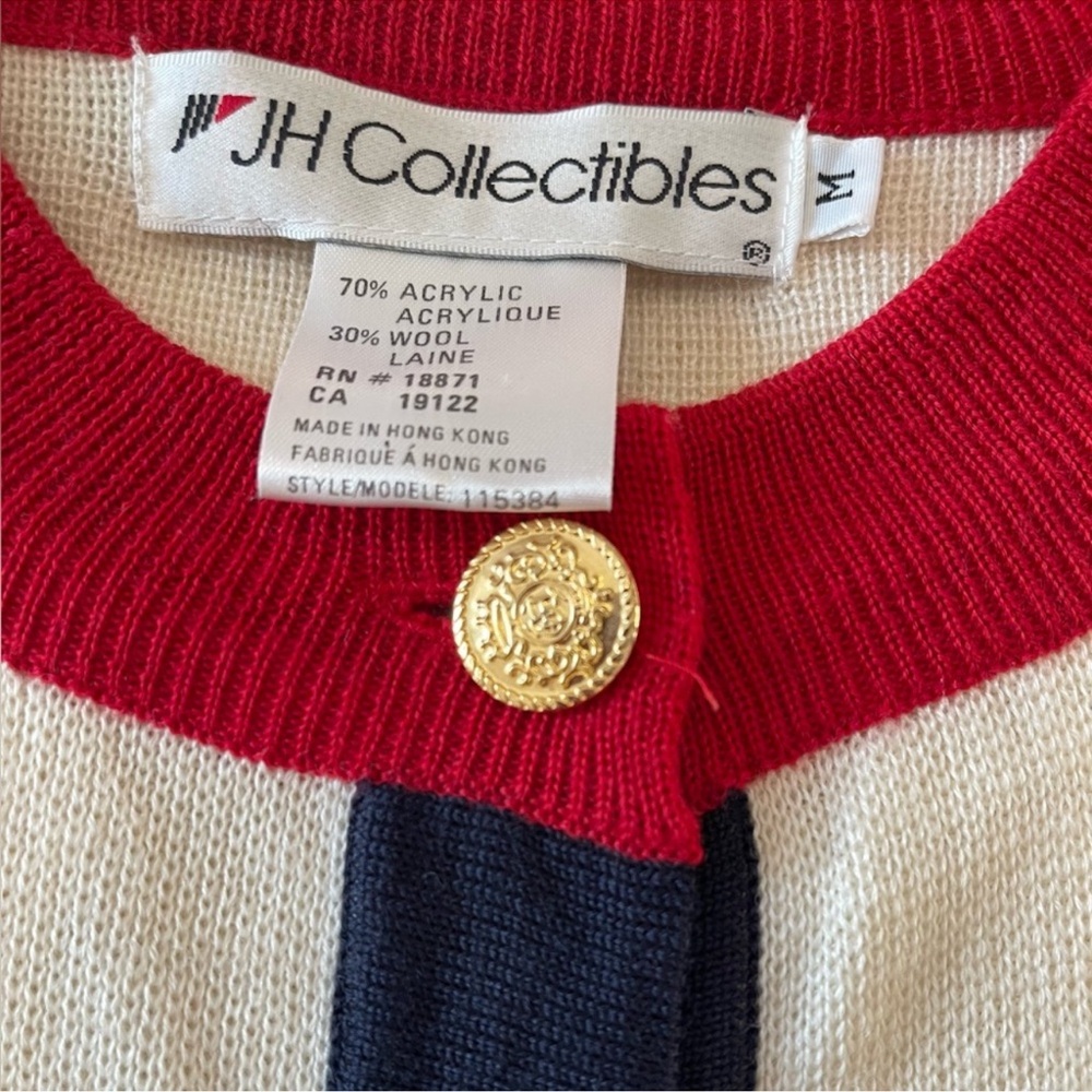 Vintage Wool Blend Cardigan Size M Preppy Old Money quite luxury grandma cream - Picture 6 of 6